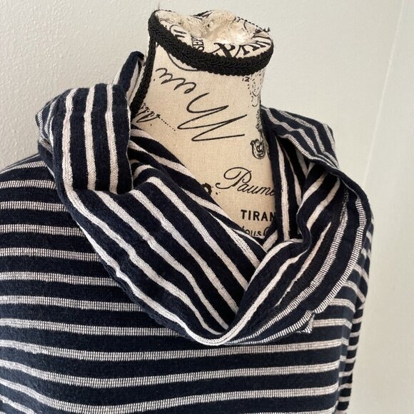 J.Crew Factory Striped Terry Funnelneck Sweatshirt Style Size XL (A6) - Picture 2 of 14